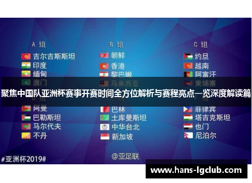 聚焦中国队亚洲杯赛事开赛时间全方位解析与赛程亮点一览深度解读篇